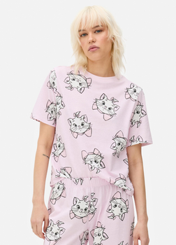 Женская пижамная футболка Primark Disney’s Print Pyjamas XXS для дома и сна Пудровый (9091)