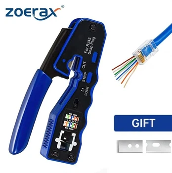 Обжимний інструмент ZoeRax RJ45 для роз'ємів RJ45, RJ11 зі змінним лезом