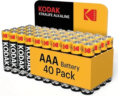 Батарейки Kodak Xtralife AAA, 40 шт., щелочные батарейки LR03 1,5 В, срок годности 10 лет