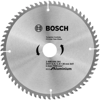 Пиляльний диск Bosch 210*30мм 64 зуба Aluminium Eco 2608644391