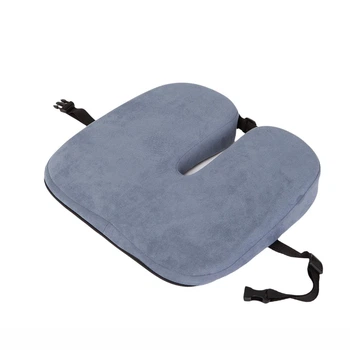 Детская ортопедическая подушка для сидения School Comfort M1-S (5-10 лет) от Correct Shape, наволочка замша, цвет Серый, 35х33х5 см