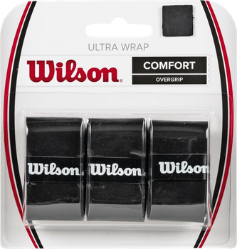 Намотка Wilson Ultra Wrap Comfort Overgrip 3 шт. Black (WRZ403000)