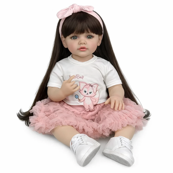 Реалістична Кукла Реборн 55 см повністю силіконова Doll Reborn Baby Born К0100209