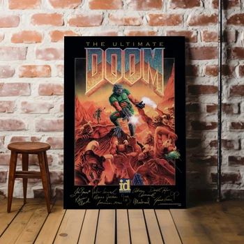 Интерьерная картина Дум 1, Doom The Ultimate (1995), плакат для геймера, 42×30 см (id1612)