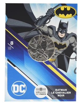 Монета Франция 10 евро 2025 Серебро UNC Комиксы DC - 8\18 - Batman le chevalier noir - Бэтмен — Тёмный рыцарь