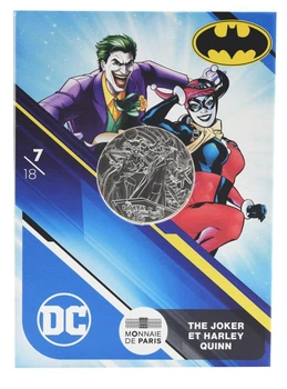 Монета Франция 10 евро 2025 Серебро UNC Комиксы DC - 7\18 - The Joker et Harley Quinn - Джокер и Харли Квинн