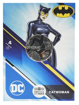 Монета Франция 10 евро 2025 Серебро UNC Комиксы DC - 4\18 - Catwoman - Женщина-кошка