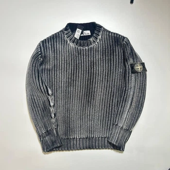 Свитер Stone Island Hand Corroison Knit / в'язання, чорного кольору, коройзон, розмір M
