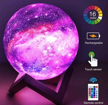 Нічник Місяць 3D із пультом 3D Moon Night Light Космос 13 см