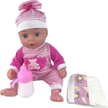 Lalka bobas Dromader w różowym stroju z akcesoriami 34 cm 52517 (6900313525174)