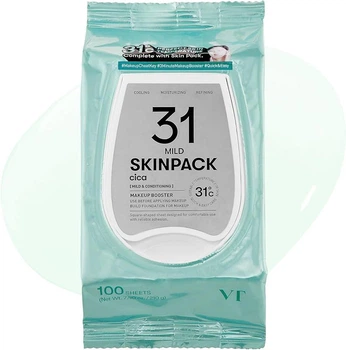 Маски-пэды VT Cosmetics Skin Pack Mild успокаивающие для лица 100 шт