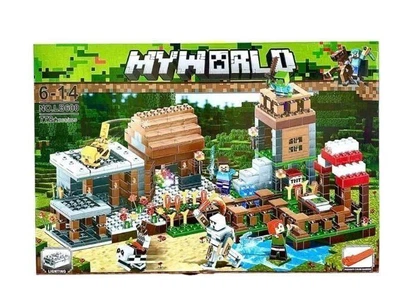 Конструктор Майнкрафт Деревня жителей Стива с фигурками, 778 элементов (0002)
