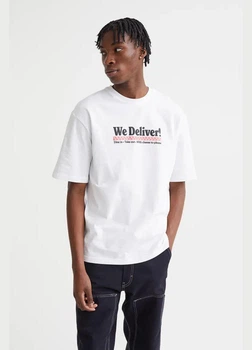 Футболка чоловіча біла H&M XXL (1034065)