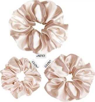 Gumki do włosów Glov Satin Scrunchies S/M/L Szampan 3 szt (5907440747555)