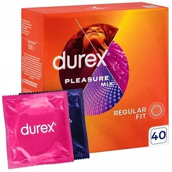 Презервативи Durex Pleasure mix 40 шт велика упаковка дюрес 2 види стимулюючі і рельєфні оригінал