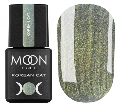 Гель лак Moon Full Korean Cat No08 Изумрудная Мечта 8 мл Кошачий глаз