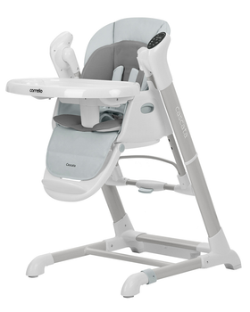 Стільчик для годування 3в1 CARRELLO Cascata (стільчик-гойдалка, шезлонг) CRL-10303 Ash Grey Сірий