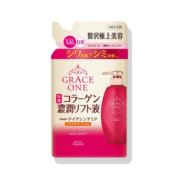Kose Grace One Лифтинг-лосьон 6-в-1 с ниацинамидом и коллагеном, пополнение, 200 мл
