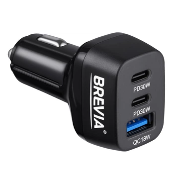 Автомобільний зарядний пристрій Brevia ePower TriDrive 78W 2xUSB-C+1xUSB-A 46078DCUB