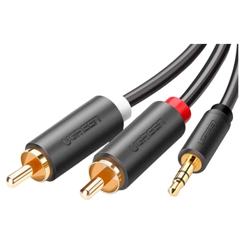 Кабель мультимедийный 3.5mm F to 2xRCA M 3.0m Black Ugreen