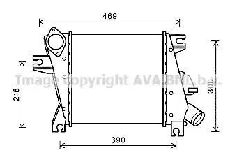 Інтеркулер NISSAN X-TRAIL I 2.2D 06.01-01.13 DN4411 AVA QUALITY COOLING AVA DN4411 Nissan X-Trail 14461EQ400, 14461EQ405, 14461EQ40A