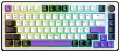 Ігрова клавіатура HATOR Hellyberry HK75 Wireless White-Violet