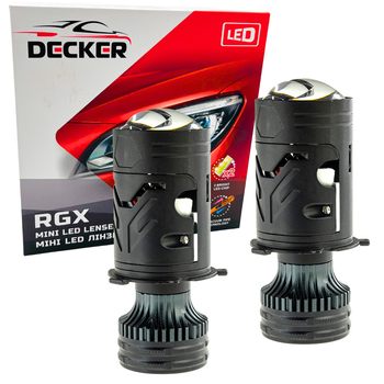 Led светодиодные мини линзы Bi-LED MiniLens Decker Led RGX-01 H4 5500k 12000lm 65/85w 9-16v (2 шт)