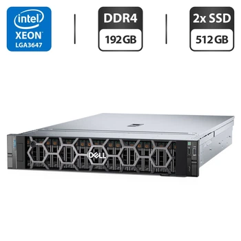 Сервер Dell PowerEdge R740XD 2U Rack / 2x Intel Xeon Gold 6138 (20 (40) ядер по 2.0 - 3.7 GHz) / 192 GB DDR4 / 2x 512 GB SSD / iDRAC9 / 2x 750W б/у