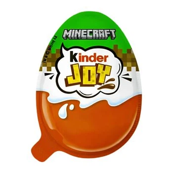 Набор Kinder Joy Minecraft Шоколадное яйцо сюрприз с игрушкой - Киндер Джой Майнкрафт шоколад 12 шт х 20г