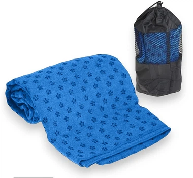Рушник для йоги і фітнесу EasyFit Yoga Mat Towel 183×63 см Синій EF-1933-BL