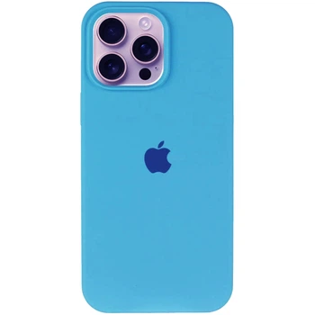 Чохол Avantis силіконовий Full Silicone Case for iPhone 15 Pro Light Blue (з MagSafe)