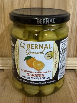Оливки фаршировані апельсином Bernal Gourmet Aceitunas Rellenas de Naranja 436 гр
