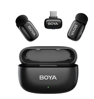 Беспроводной микрофон BOYA Mini-15 для блогеров и стримеров с шумоподавлением и голосовыми эффектами
