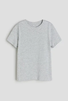 Футболка H&M базова для хлопчика 10-12 зріст 146-152 сіра, сірий меланж