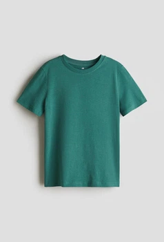 Футболка H&M базова для хлопчика 10-12 зріст 146-152 зелена