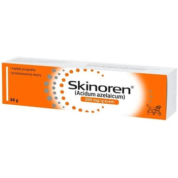 Скінорен Skinoren крем 20% 30 г — азелаїнова кислота 200 мг/г від акне, прищів, постакне, пігментації (Skinoren cream)