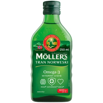 Mollers Omega-3, Моллерс Тран, рыбий жир с натуральным вкусом, 250 мл – омега-3 для сердца, мозга и иммунитета