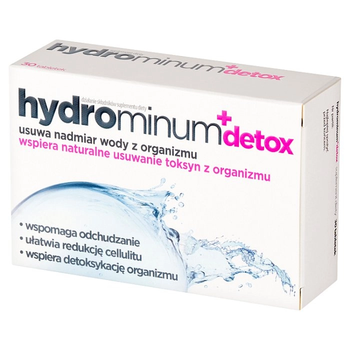 Hydrominum + Detox — капсулы для дренажа, детокса и уменьшения отеков, 30 шт