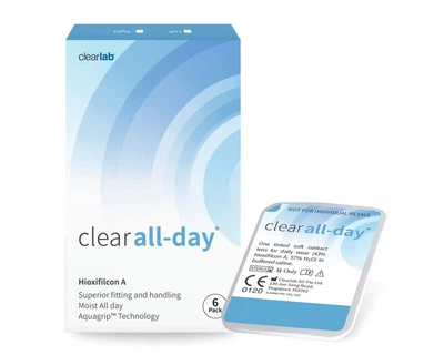 Контактні лінзи Clear All-day для чутливих очей 1 місяць діоптрія -2.25