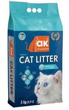 Наполнитель гигиенический бентонитовый AK Cat Products Cat Litter для кошек с ароматом Марсельское мыло 5 кг