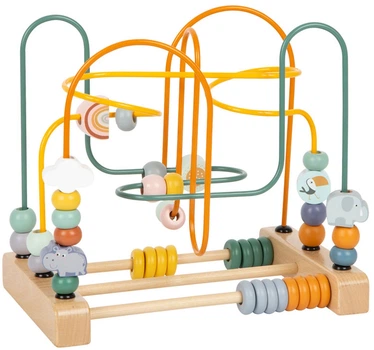 Іграшка Small Foot Спіраль дерев'яна Сафарі з Бісером 5410271 (4020972119568)