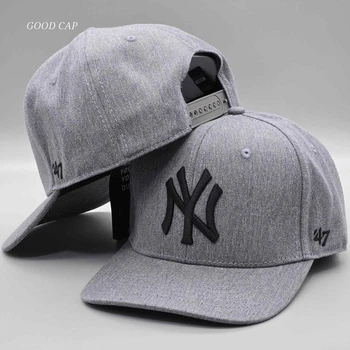 Кепка снэпбек snapback NY 47 Серый