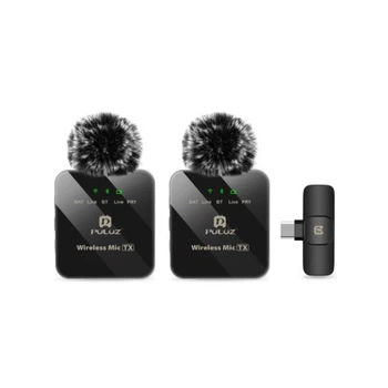 Микрофон Puluz для телефону приймач Type-C і два мікрофони Black (PU648B) Puluz PU648B 970138