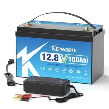 Акумулятор LiFePO4 Kepworth 12V 100Ah 1280W 332mm із зарядним пристроєм (літій залізо фосфатний АКБ з BMS)