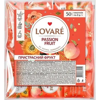 Чай Lovare пристрасний фрукт 50 пакетиків