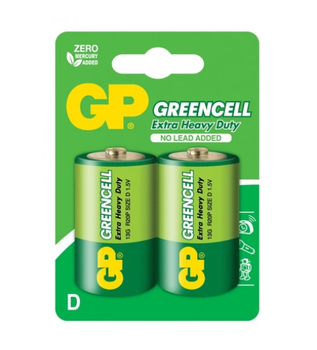 Батарейки GP Greencell 13G-U2, R20, D, 1.5V