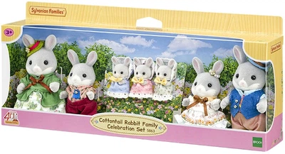 Zestaw Sylvanian Families 40. rocznica: Zestaw świąteczny Rodzina królików Cottontail 5863 (5054131058633)