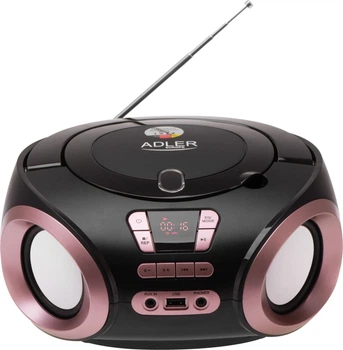 Радіоприймач Adler AD 1181 FM Boombox CD-MP3 Black (5905575909022)