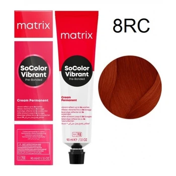 Краска Matrix SoColor Vibrant Pre-Bonded Cream Permanent 90 ml - 8RC світлий блондин червоний мідний-90мл.