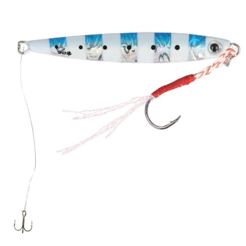 Пилькер Golden Catch Dasher 211 Glow 7g с поводком и тройником для ловли саргана, ставриди, луфаря, жереха, судака